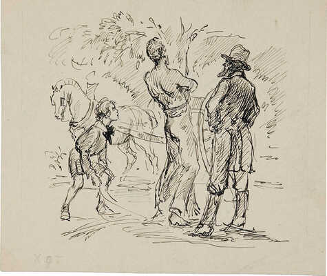 Бехтеев Владимир Георгиевич. Лот из 17 иллюстраций к роману «Хижина дяди Тома» Гарриета Бичер-Стоу